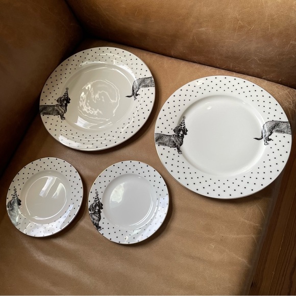 Anthropologie Other - Anthropologie Yvonne Ellen Party Pup side plate dinner plate set dachshund dog